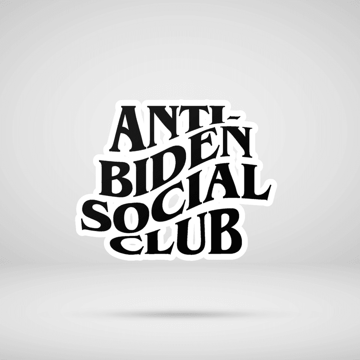 Anti Biden Social Club Sticker, Anti Biden Stickers, Bumper Sticker,Biden Stickers, Let's Go Brandon Sticker