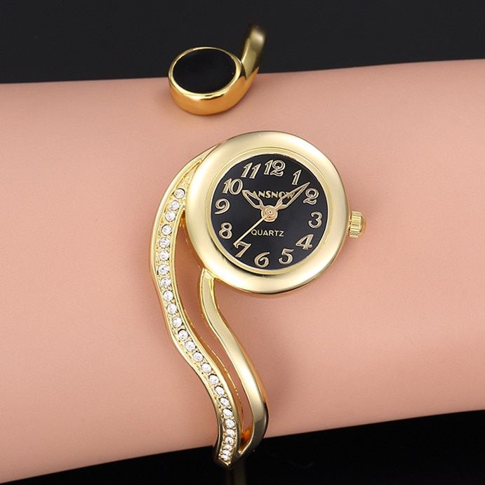 Rose Gold Silver Bangle Watches