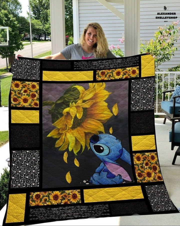 Sunflower x Stitch Quilt Blanket DVH3