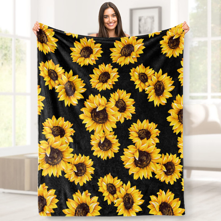 Sunflower Sherpa Blanket VH-TM