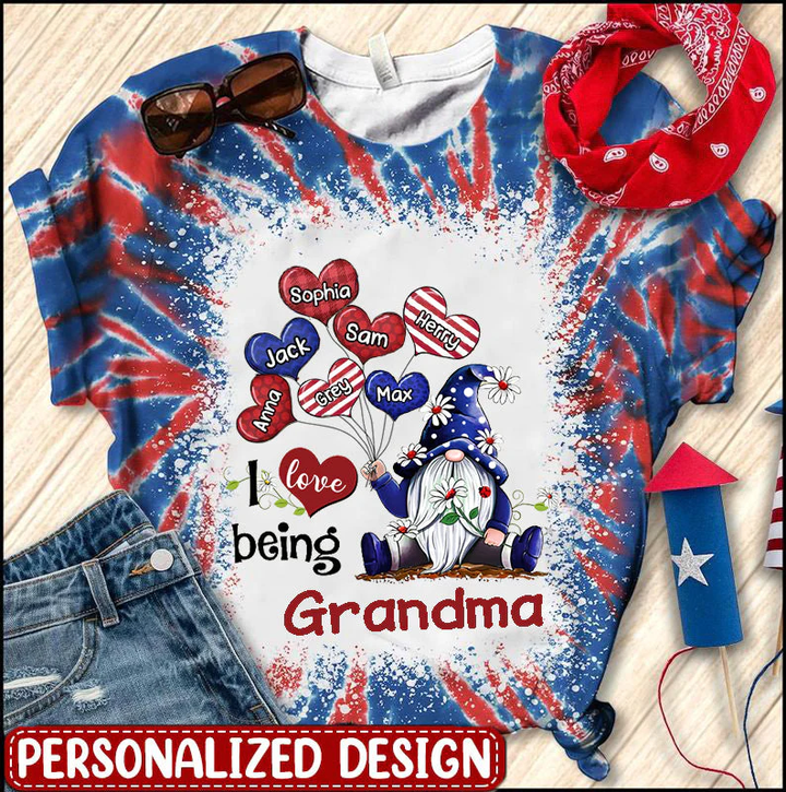 Resger Grandma 4th of July Custom T-shirt 3D TDP