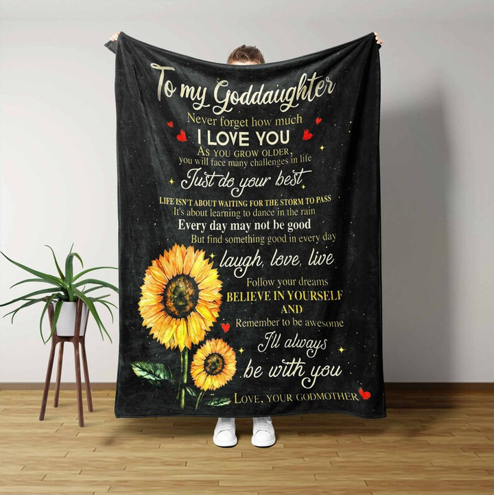 Resger Sunflower To My Daughter Quilt Blanket – HA113