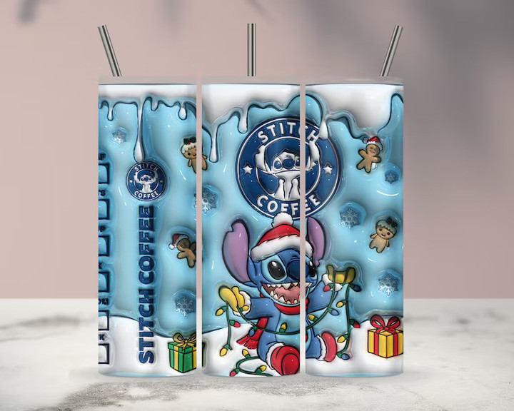 Resger ST Stitch Christmas 01 Skinny Tumbler - HA