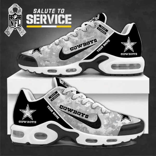 SPTBGTN541-Dallas Cowboys Personalized Plus T-N Youth Sneakers