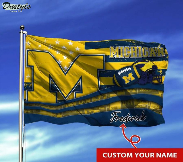 Michigan Wolverines Personalized Flag MCG29