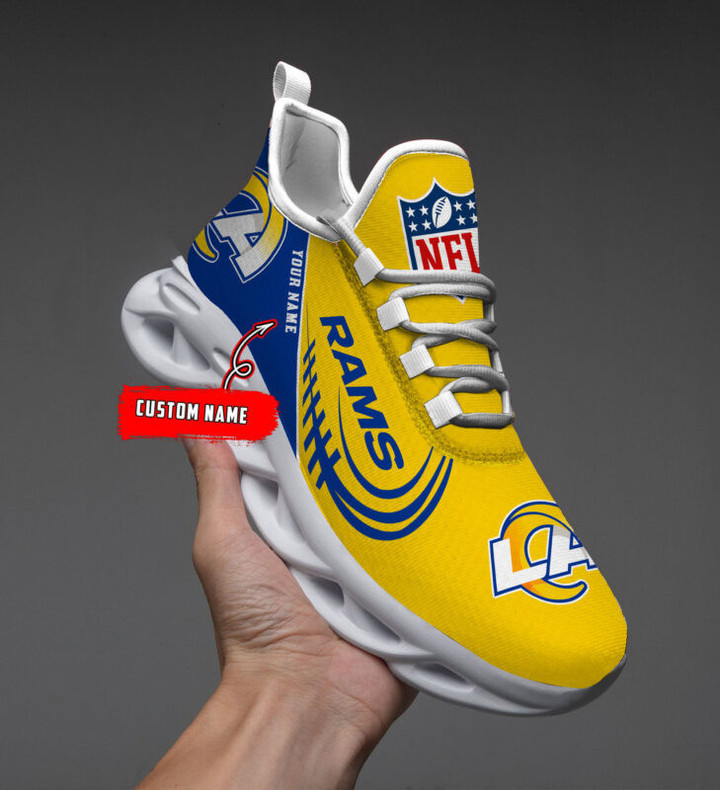 Custom Name – Los Angeles Rams -PERSONALIZED MAX SOUL SHOES