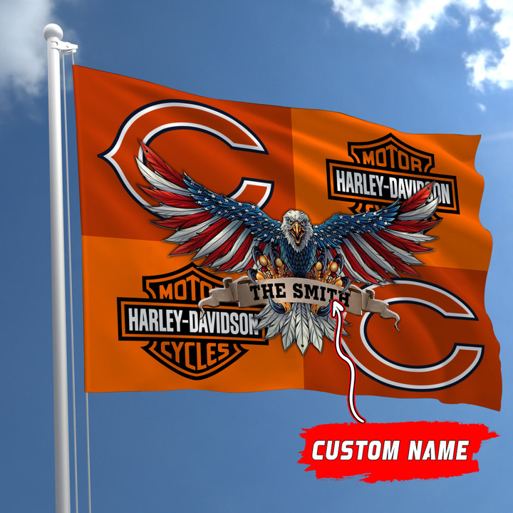 Custom Name-HD-Chicago Bears-Flag BE20198