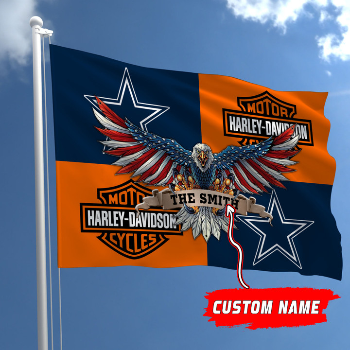 Custom Name-HD-Dallas Cowboys-Flag CB9633