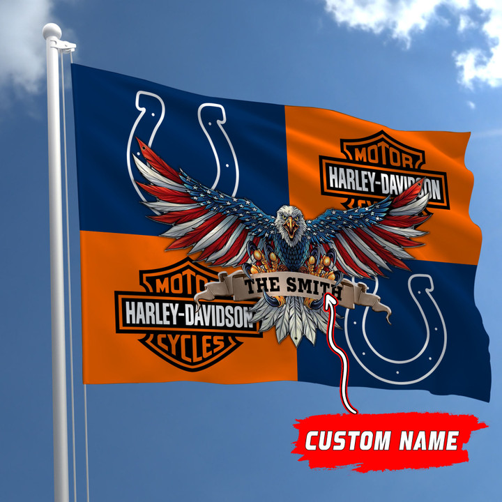 Custom Name-HD-Indianapolis Colts-Flag IN5675