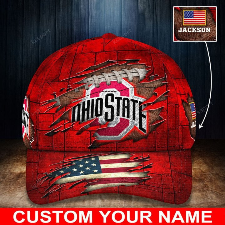 NCAAF Ohio State Buckeyes (Your Name) 3D Cap Nicegift 3DC-Q3G5