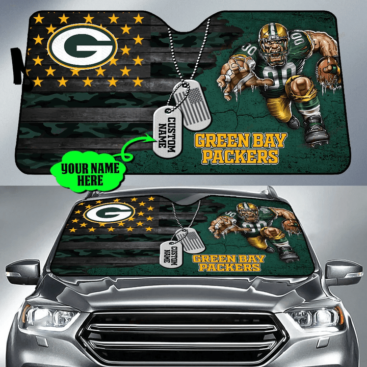 Green Bay Packers Personalized Auto Sun Shade BG42