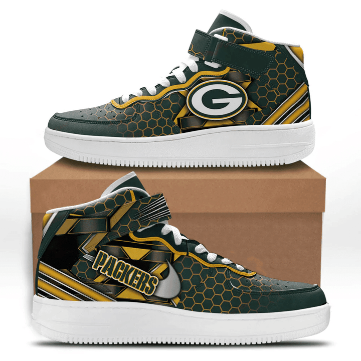 Green Bay Packers High AF1 Sneakers BG30
