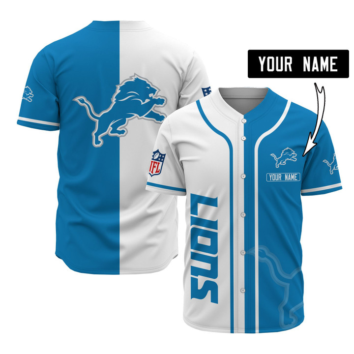 Detroit Lions Personalized Baseball Jersey 521