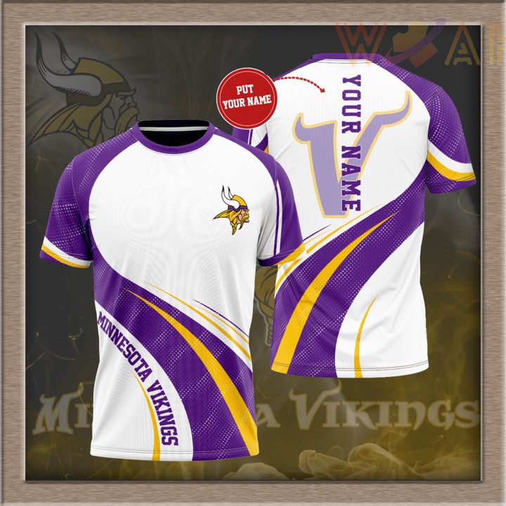 Minnesota Vikings Personalized 3D T-shirt BG387