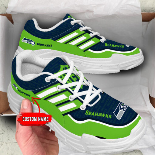 Seattle Seahawks Personalized Chunky Sneakers 22