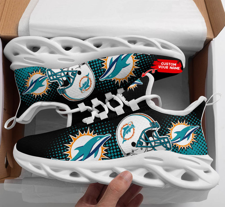 Miami Dolphins Personalized Yezy Running Sneakers SPD463