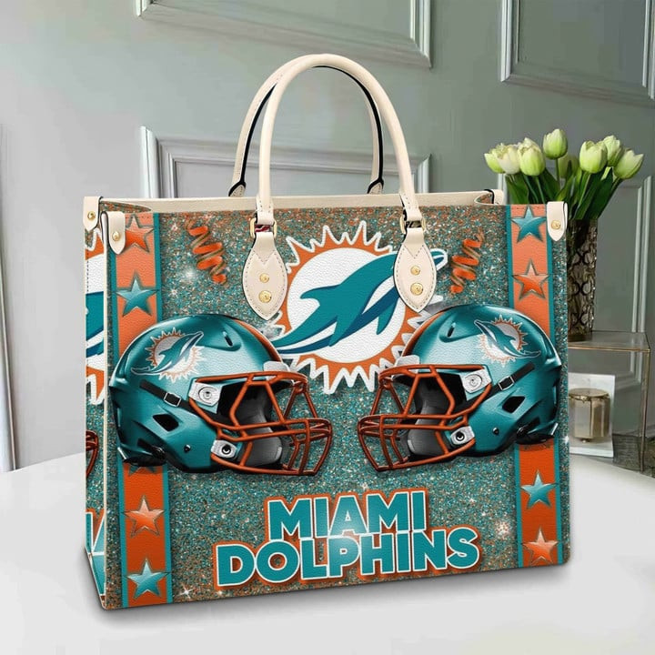 Miami Dolphins Leather Hand Bag BB245