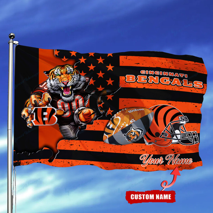 Cincinnati Bengals Personalized Flag 106