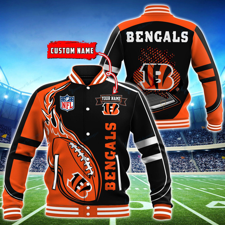 Cincinnati Bengals Personalized Baseball Jacket BG07