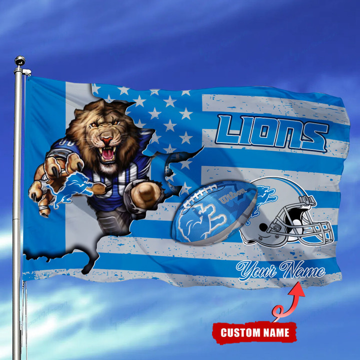 Detroit Lions Personalized Flag 102