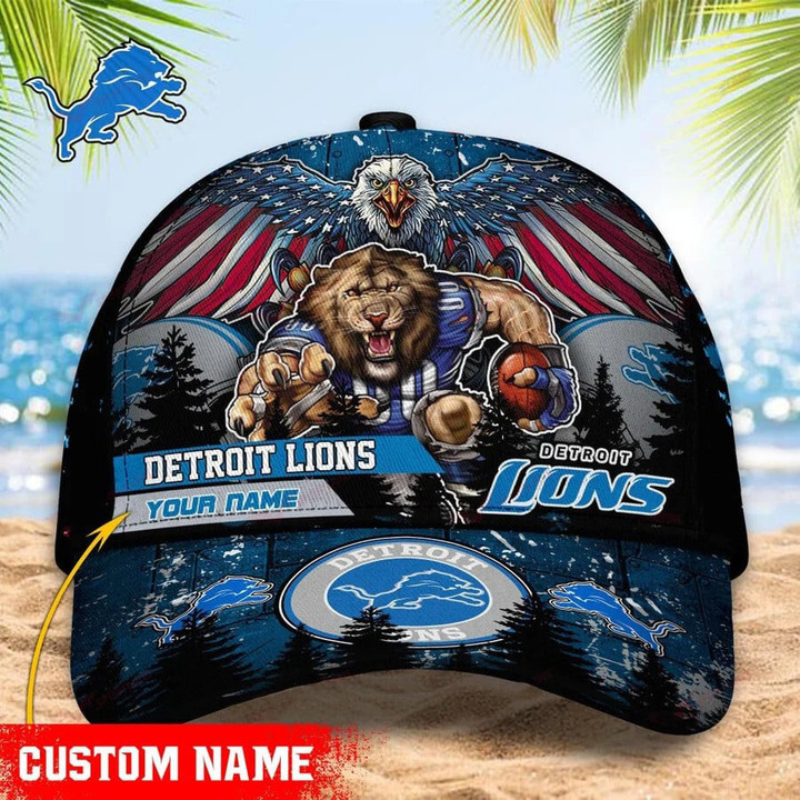 Detroit Lions Personalized Classic Cap BB532