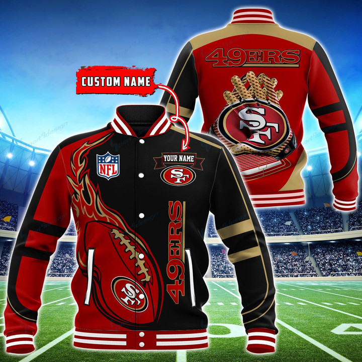 NFL San Francisco 49ers (Your Name) Baseball Jacket Nicegift BJA-J3X9