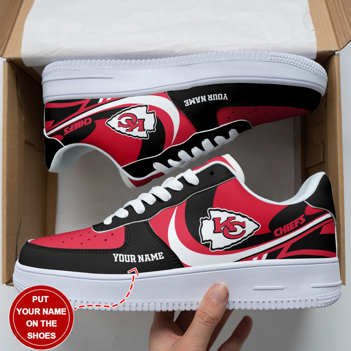NFL Kansas City Chiefs (Your Name) Air Force Shoes Nicegift AFS-N6J1