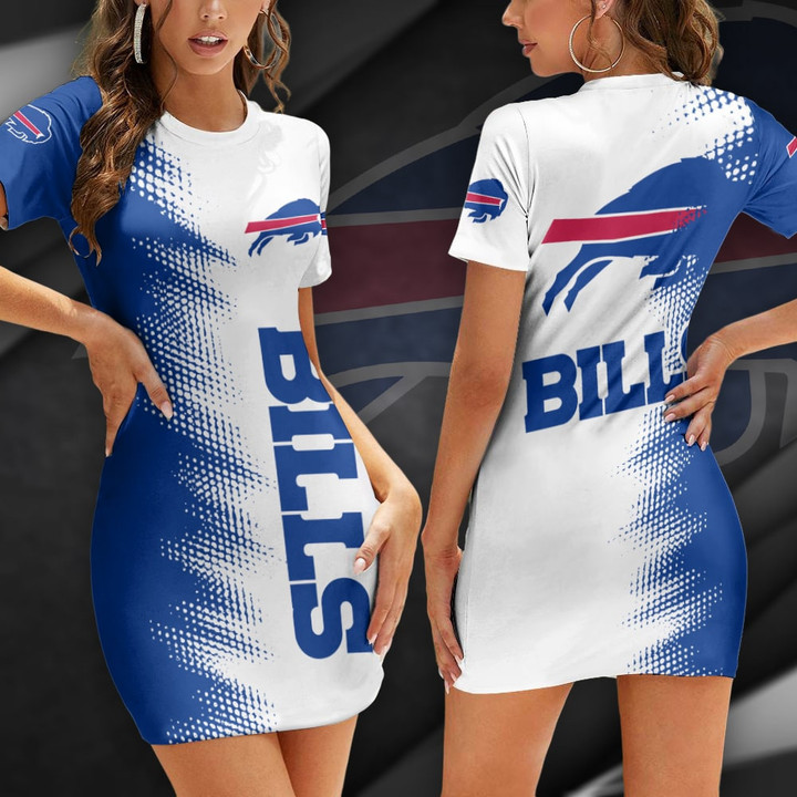 Buffalo Bills Casual Short Sleeve Bodycon Mini Dress BG171