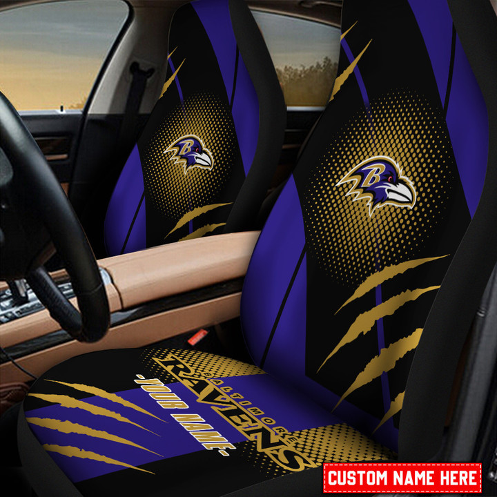 Baltimore Ravens Personalized Car Seat Covers BG492