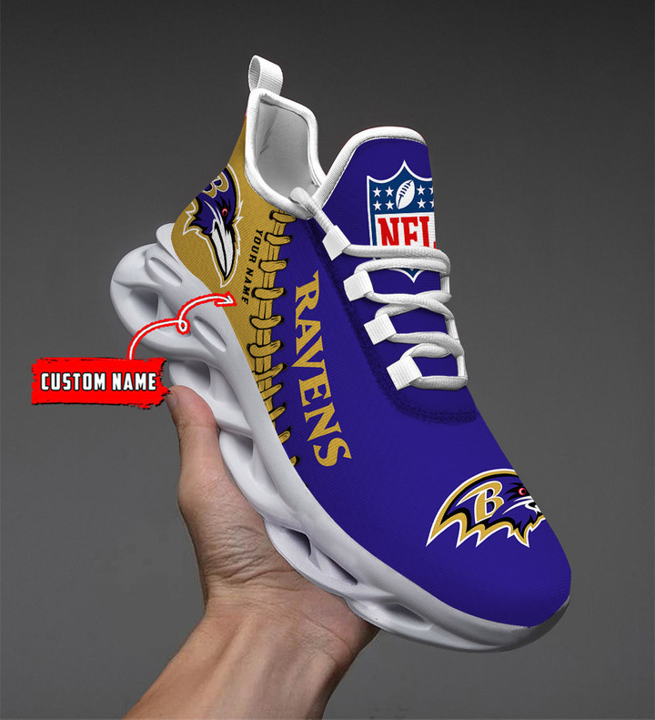 NFL Baltimore Ravens (Your Name) Max Soul Shoes Nicegift MSS-P6L1