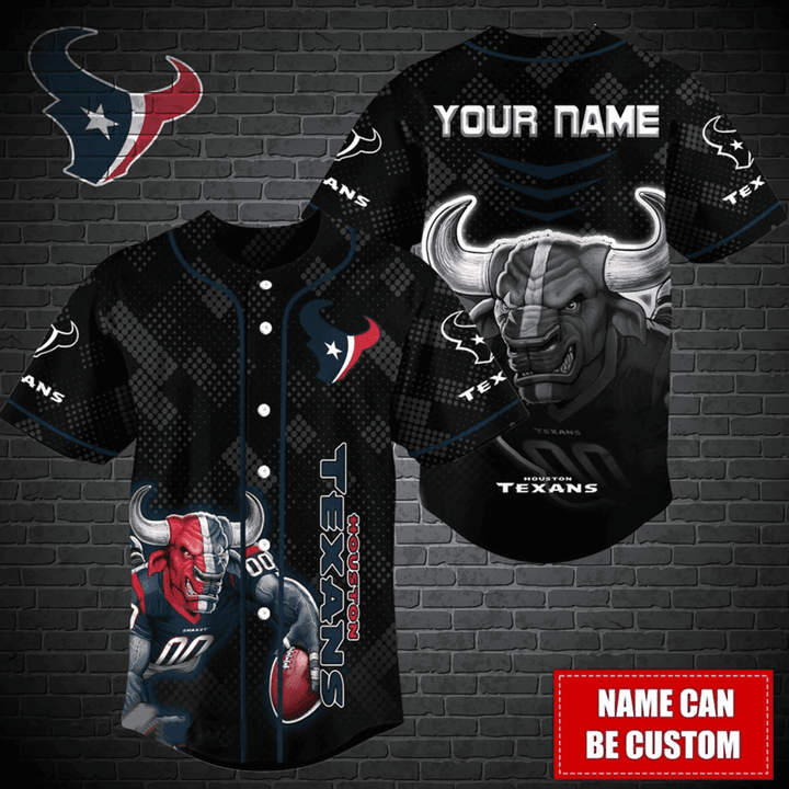 Houston Texans Personalized Baseball Jersey BG360