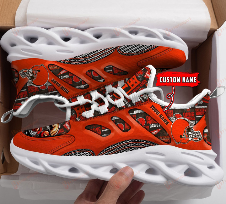 Cleveland Browns Personalized Yezy Running Sneakers 197