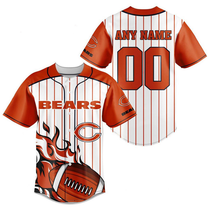 Chicago Bears Personalized Baseball Jersey BG733