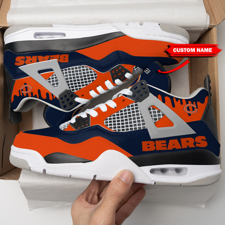 Chicago Bears Personalized AJ4 Sneaker BG146
