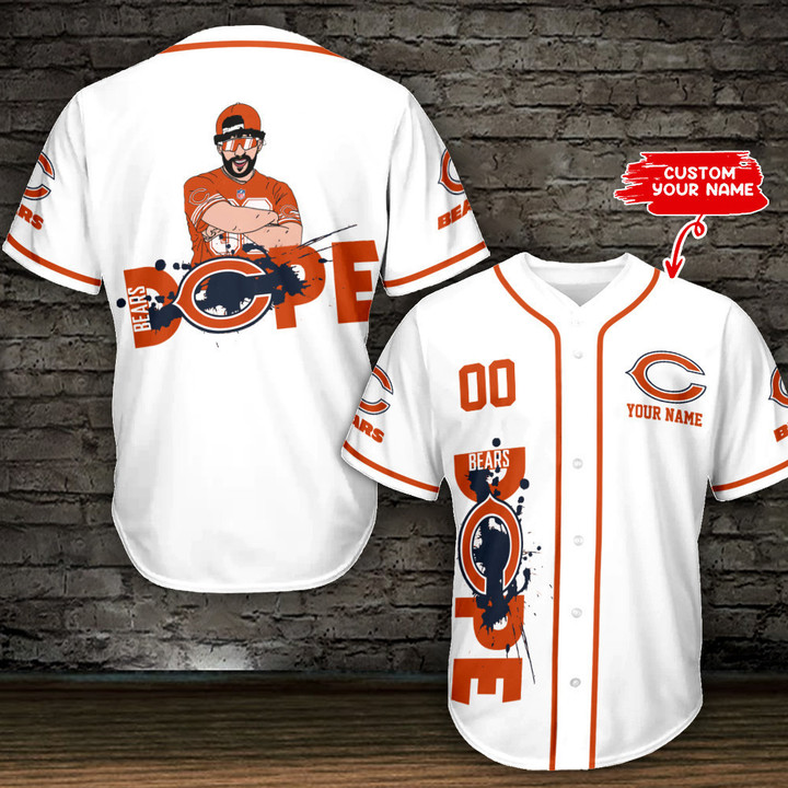 Chicago Bears Personalized Baseball Jersey BG594