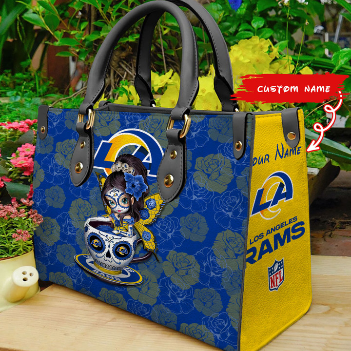 Los Angeles Rams Personalized Leather Hand Bag BB66