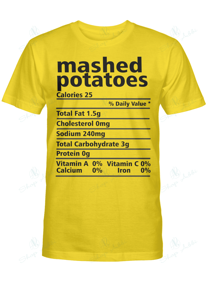 Nutrition Facts Mashed Potatoes