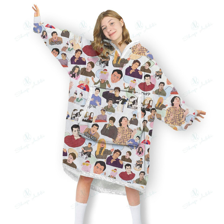 Funny Blanket Hoodie, Comfortable Giant Hoodie Blanket for Women Men Adults, OS-HHA0046