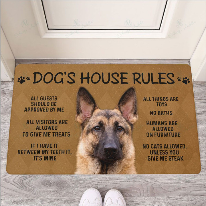 Dog House Rules German Shepherd Dog Doormat