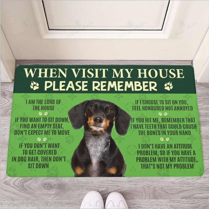 When Visit My House Please Remember Dachshund Dog