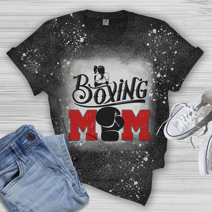 Boxing Mom 2D Bleached T-shirt