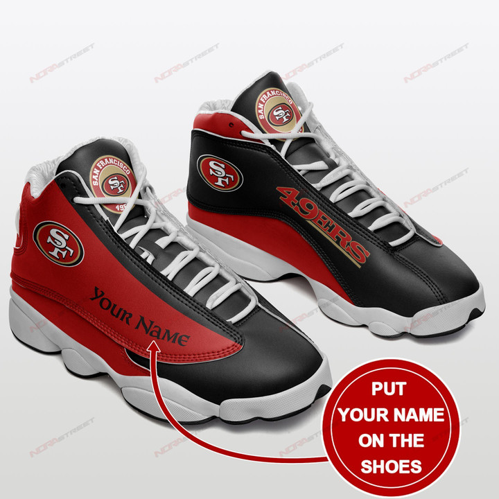 San Francisco 49ers Personalized Air JD13 Sneakers 011
