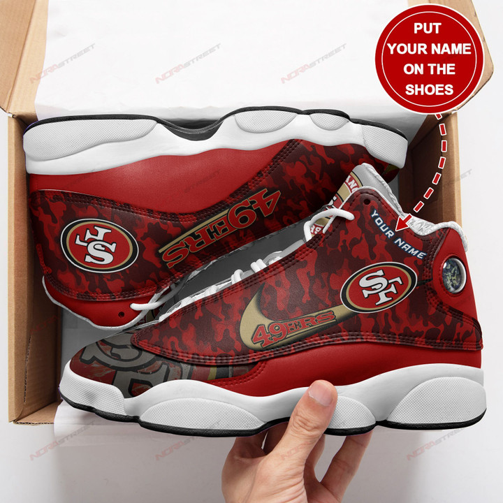 SAN FRANCISCO 49ERS PERSONALIZED AIR JD13 SNEAKERS 237