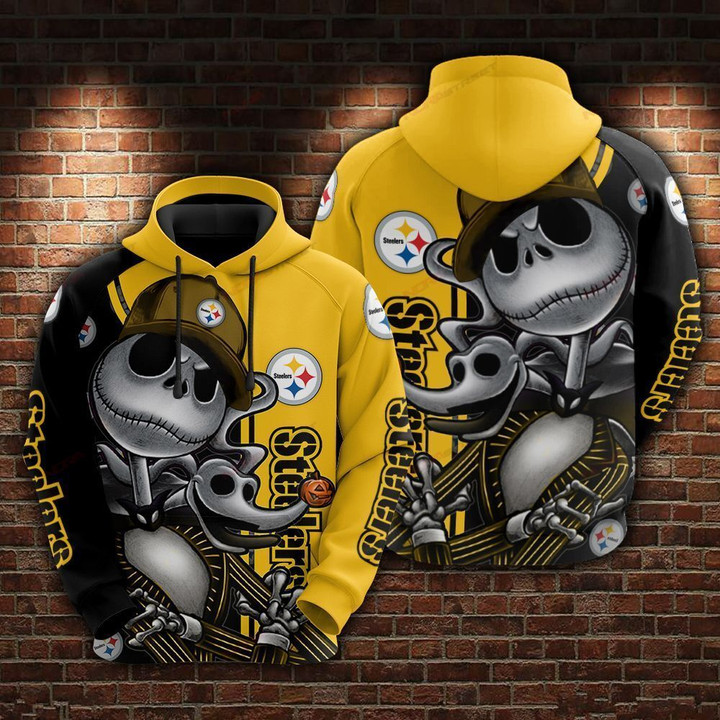 Pittsburgh Steelers and Jack skellington Hoodie 599