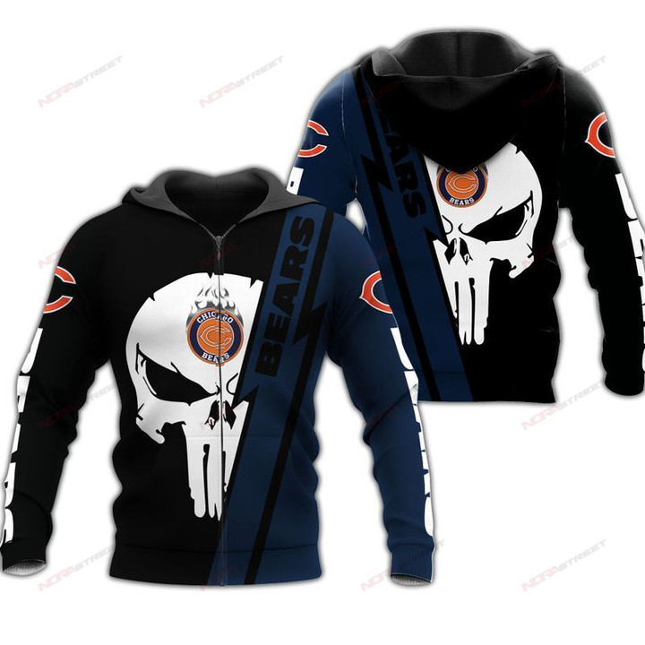 NFL Chicago Bears Limited Edition All Over Print Zip Up Hoodie