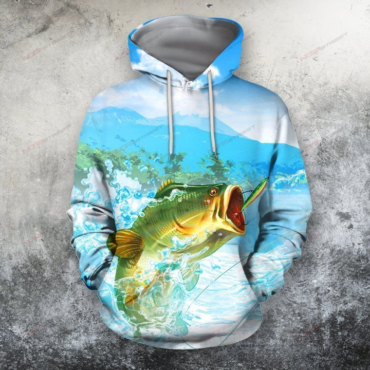 3D All Over Printing Bait Fishing Hoodie