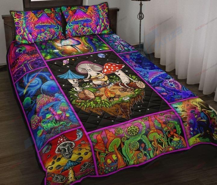 Vintage Mushroom Psychedelic Quilt Bedding Set