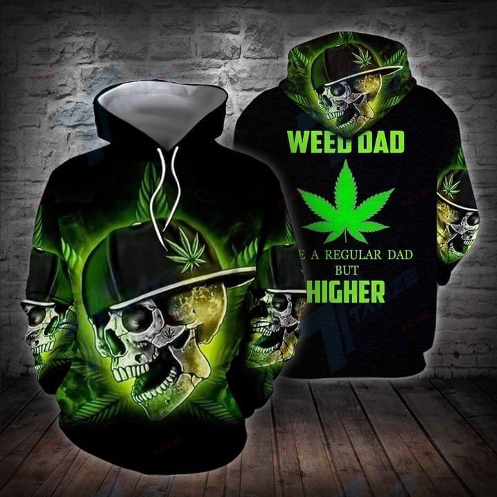 Skull Weed Dad 3D All Over Printed Shirt Sweatshirt Hoodie Bomber Jacket Size S - 5XL
