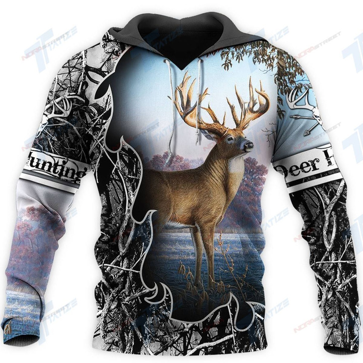 Hunting Deer 3D All Over Printed Shirt Sweatshirt Hoodie Bomber Jacket Size S - 5XL