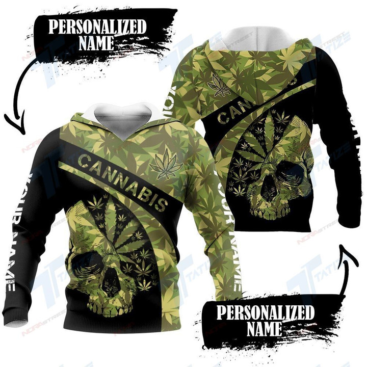 Skull weed camo pattern 3D All Over Printed Shirt Sweatshirt Hoodie Bomber Jacket Size S - 5XL